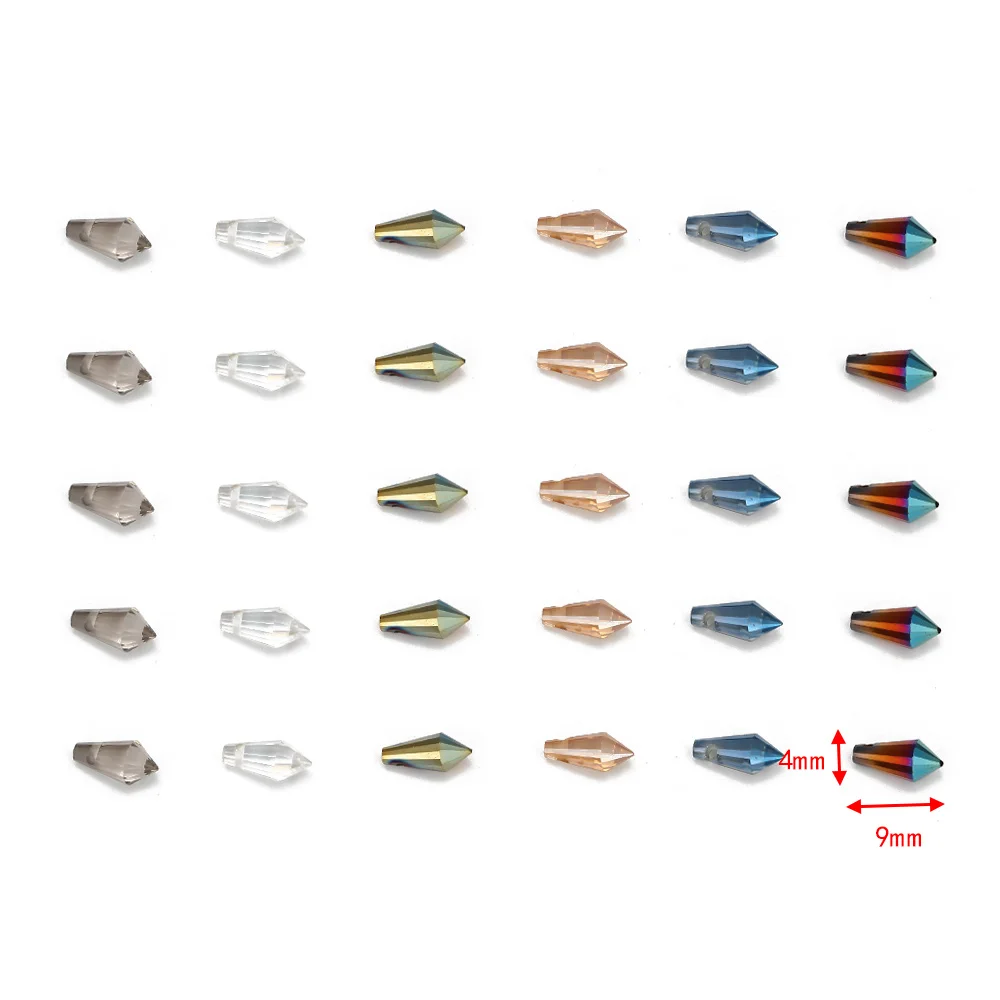

MEIBEADS New 20pcs Tiny Crystal Conical Beads Faceted Small DIY Beads for Jewelry Making Bracelet Necklace Accessories BD490