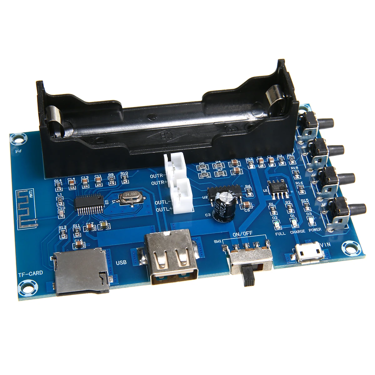 Новейшие bluetooth V4.0 плата приема усилителя питания модуль перезаряжаемая батарея