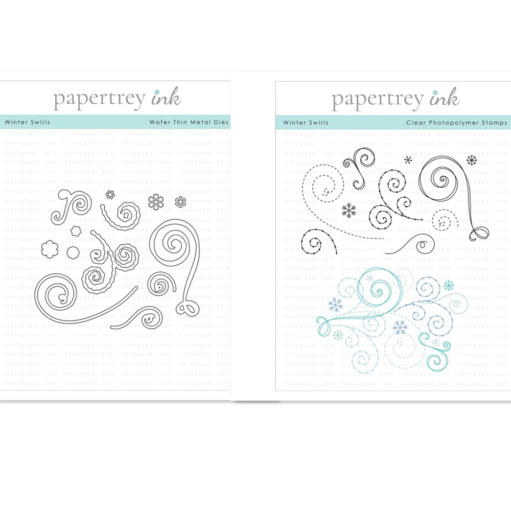 

New Winter Swirls Metal Cutting Dies and Stamps Diy Scrapbooking Card Stencil Paper Cards Handmade Album Stamps Die Sheets 2021