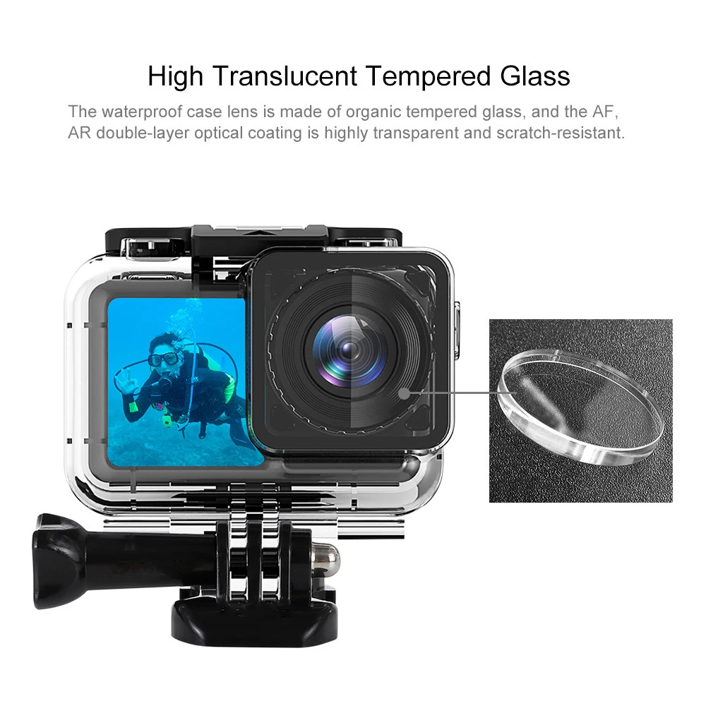 LANBEIKA Underwater 61M Waterproof Case Set for DJI Osmo Camera Surfing Diving Accessory For Action Cam Housing | Электроника
