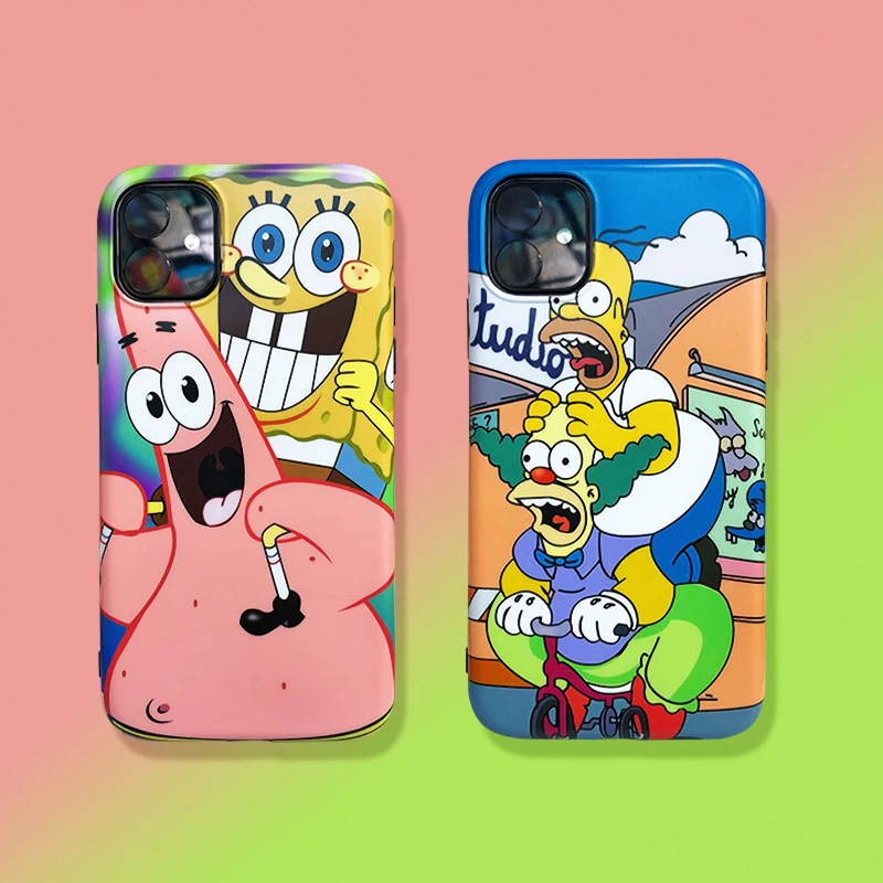 

TPU cartoon pattern soft phone case for iPhone X XS XR xsmax 11 11promax 128gb 7 8 8plus SE2020 new protective case