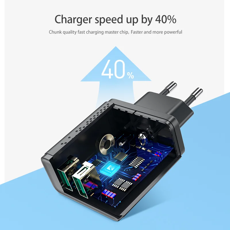 Зарядное устройство с двумя USB портами 5 В 2 4 А|Зарядные устройства для телефонов| |