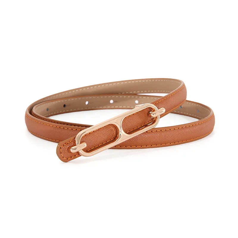 

new Women Genuine Leather Belts Designer High Quality Women Waist Belt 1.4cm Narrow Jeans Girdles Thin Soft Waist Belts Dress