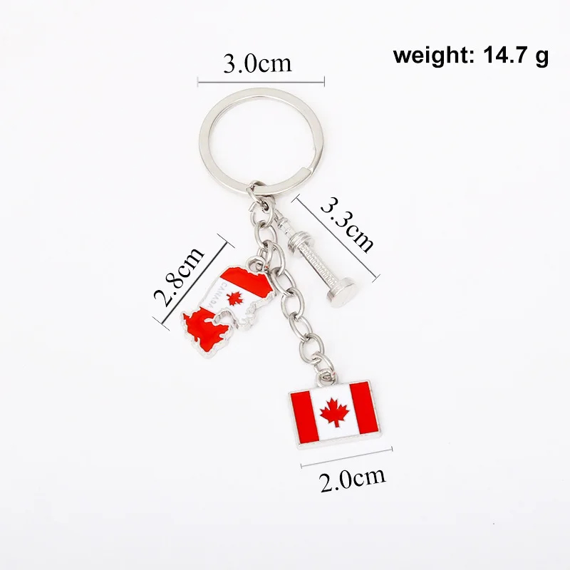 Мультяшный мини-брелок с флагом Канады брелок подвеской в виде головы человека