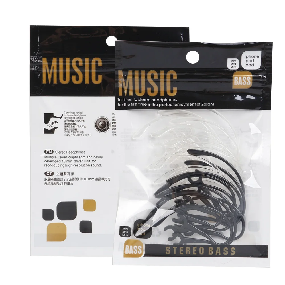 10 шт. 6 мм Bluetooth наушники аксессуары ушной крючок зажим петли гарнитура Earhook Black