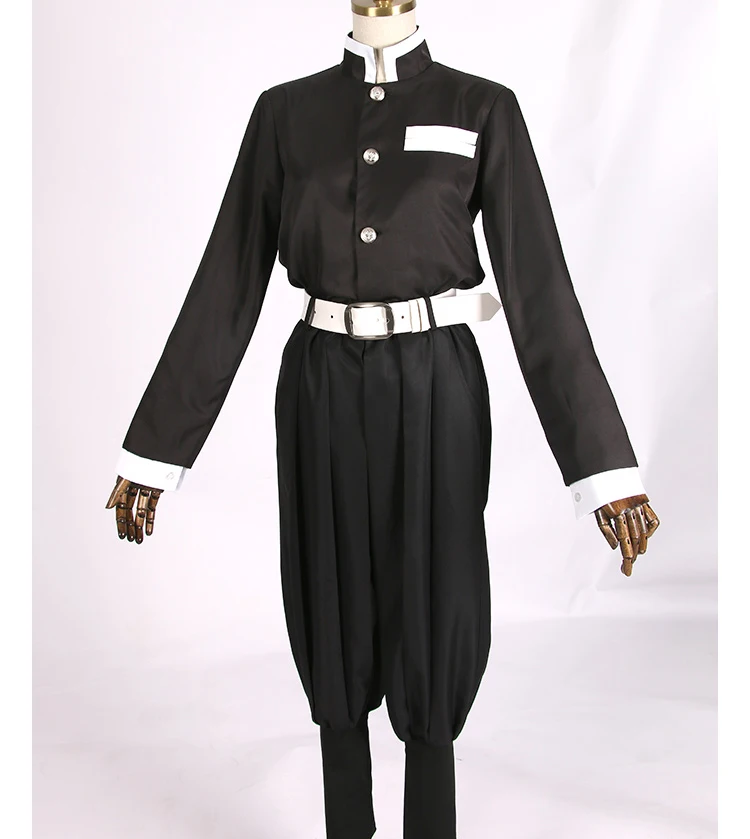 

Косплей японского аниме Demon Slayer: Kimetsu no Yaiba Kamado Tanjirou Униформа Cos black (3 шт.) Cos Одежда