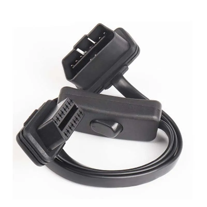 Высококачественный 16-контактный удлинитель OBD2 с переключателем ультратонкий