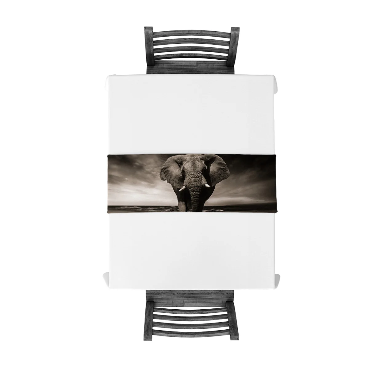 Wild Animals Elephant Sky Table Runners For Wedding Holiday Event Party Decoration Tablecloth Modern Runner Home Decor | Дом и сад