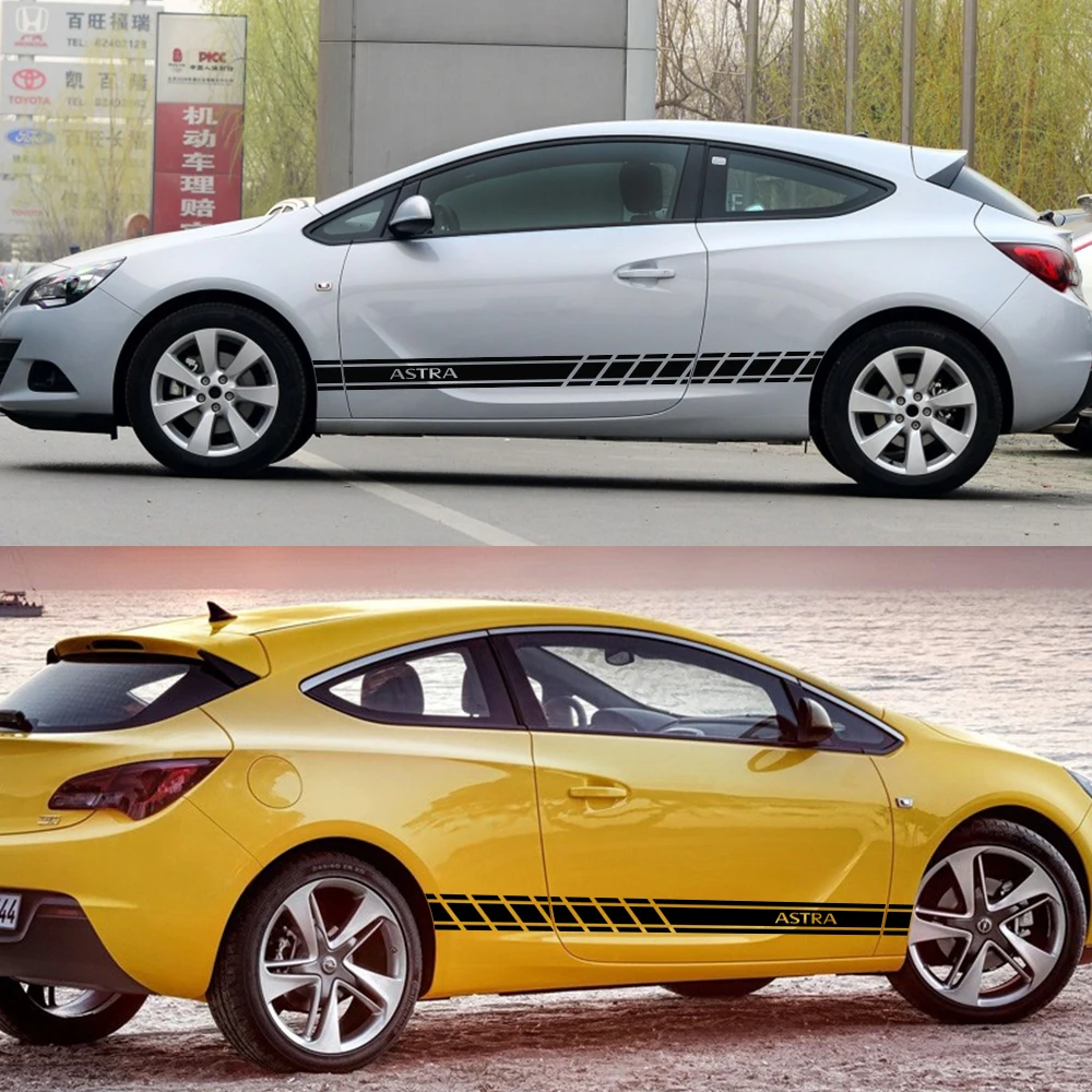 2 шт. наклейки на дверную и боковую юбку автомобиля Opel OPC Astra J H G K Insignia Corsa D B E Mokka Vectra