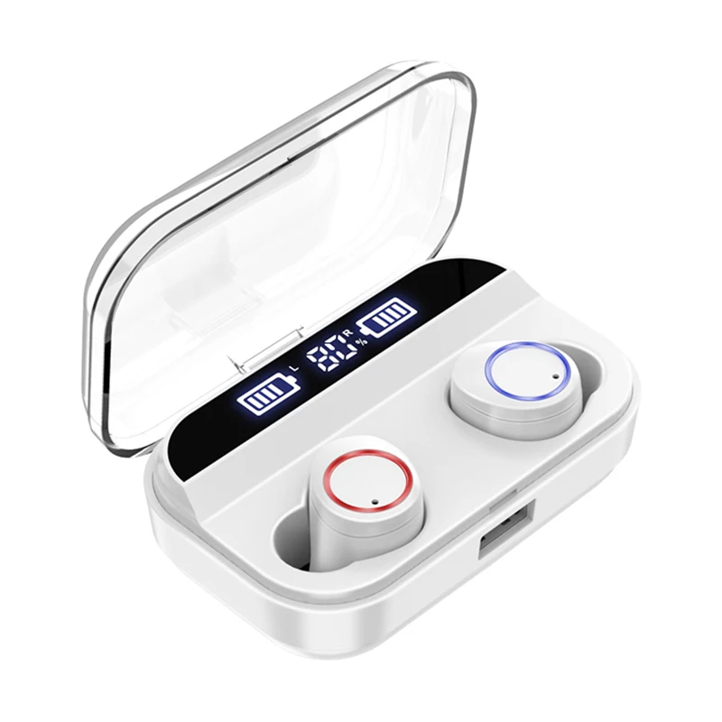 White TWS Earphone VTIN TWS беспроводной наушники Bluetooth 5,0 наушники с 4000 мАч зарядный чехол IPX7 водонепроницаемые наушники для Xiaomi iOS смартфон - Цвет: White TWS Earphone