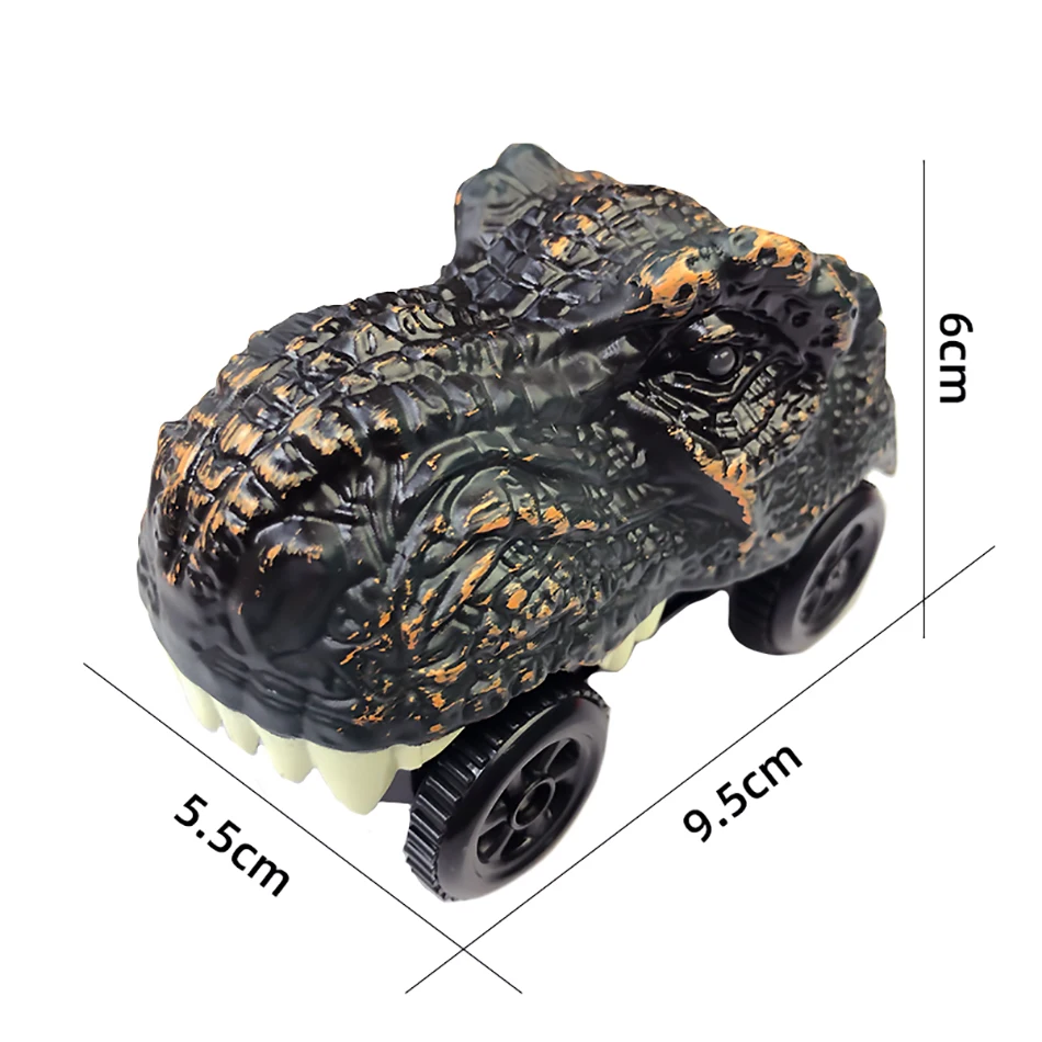 Coche de carreras de dinosaurios para ni&ntilde;os, juguete de v&iacute;as de v&iacute;a f&eacute;rrea, Flexible, pista m&aacute;gica, Montessori, 269 Uds.-4