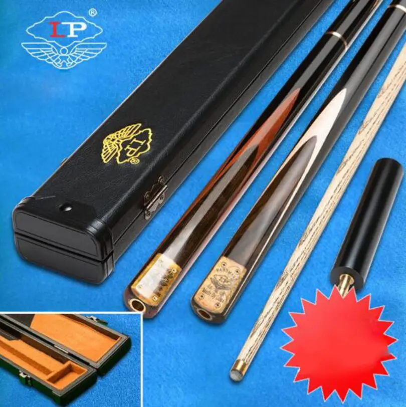

New LP Ash High-end Handmade 3/4 Piece Cue Kit with Portable Excellent Case 10mm Tip 19 oz Made in China Snooker Stick