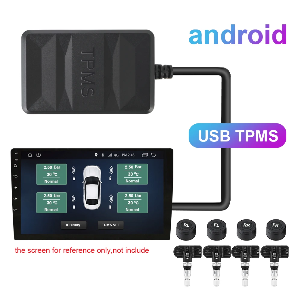

Автомобильная система контроля давления в шинах TPMS, запасной внутренний и внешний датчик температуры для радио, DVD-плеера, Android