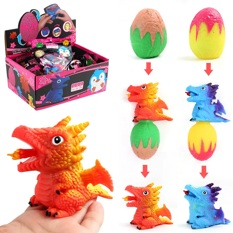 

Fidget Toys 7cm Surprise Dinosaur Eggs Squeeze Balls Toys for Kids Children Adults Stress Relief Funny Dinosaur Toys
