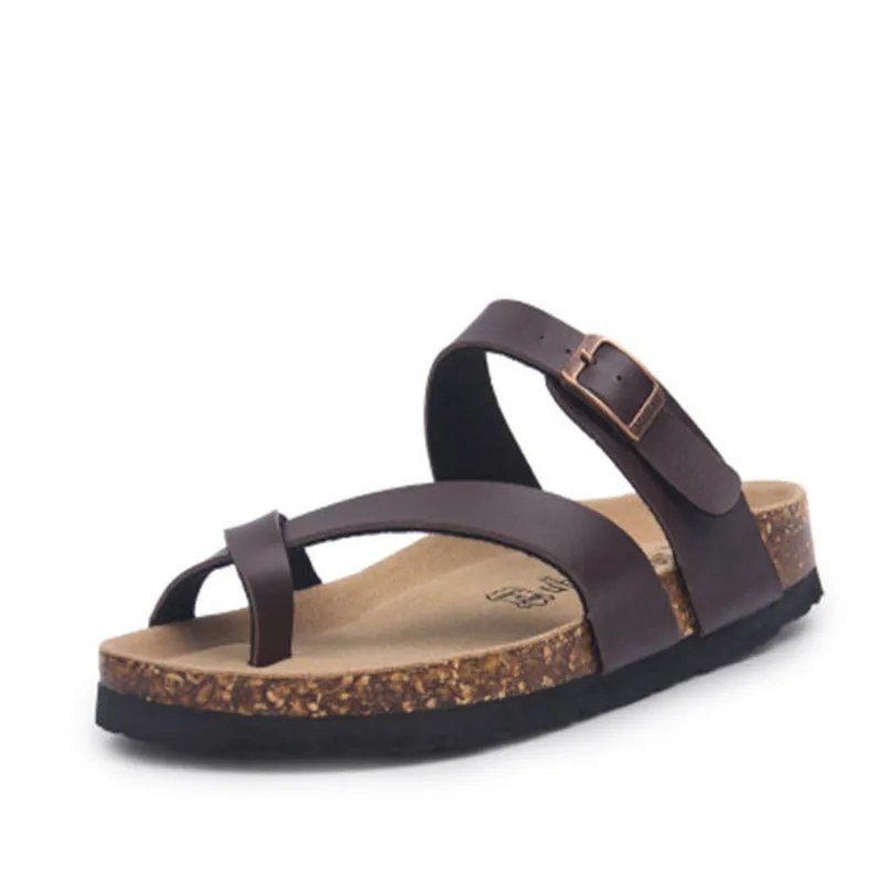 Новинка летние мужские пляжные ботинки искусственная кожа однотонные