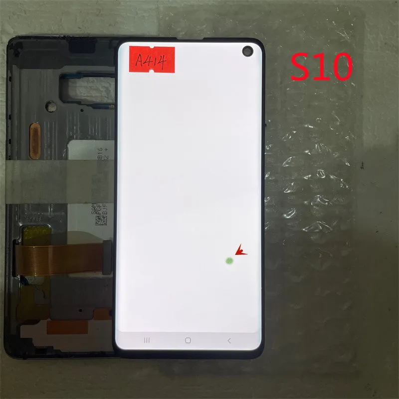 Pantalla LCD Original para Samsung S10 G973 SM-G9730 G973F, montaje de digitalizador con pantalla t&aacute;ctil, piezas con marco de pantalla defectuosa-5