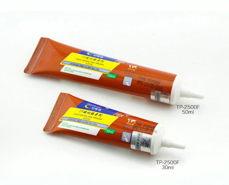 Механик 5CC/10CC/30G/50G УФ клей TP-2500 LOCA Жидкий оптический прозрачный клей для сенсорного экрана samsung Galaxy IPhone ремонт