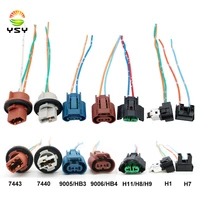 h11 9006 h7 7440 w21w original car female adapters wiring harness sockets w 4 inch wire pigtails for headlights fog lights use