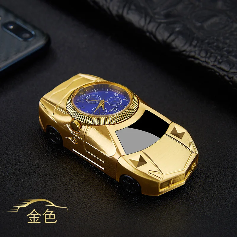

Unusual Lighters Car Shape Watch Gas Lighters Butane Jet Torch /Turbo Lighter Metal Gadgets for Men Smoking Accessories