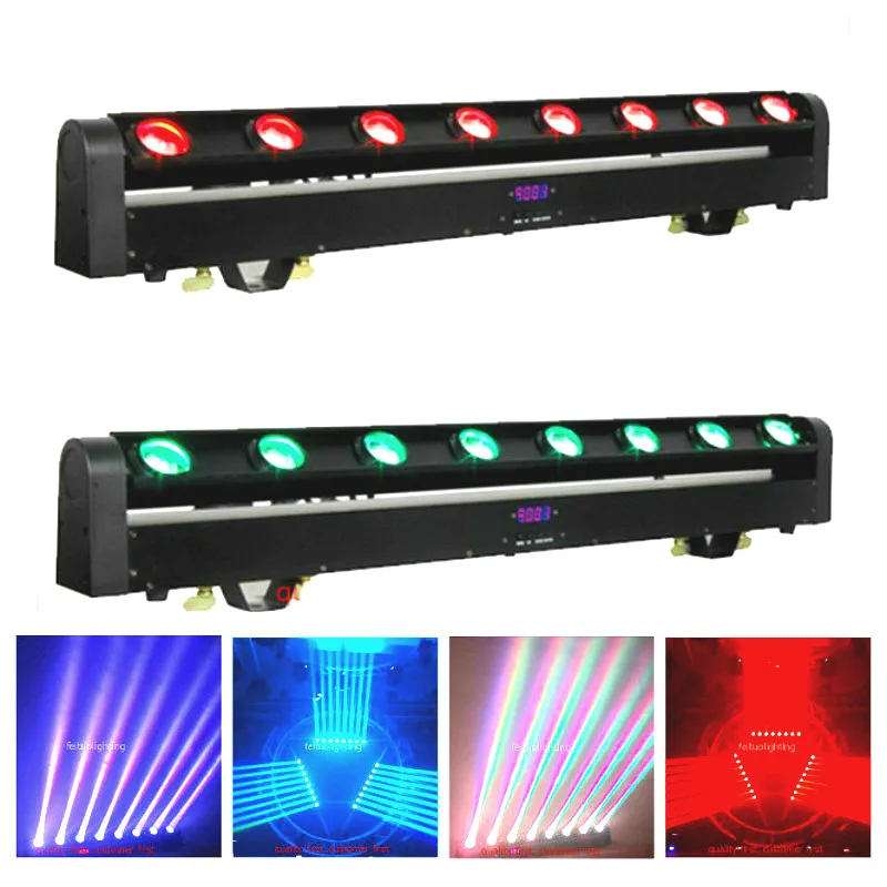 Сценический светодиодный луч полоса 8x10 Вт RGBW 4в1 движущаяся головка подметальный