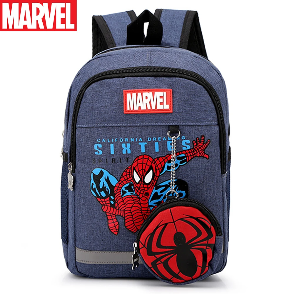 Marvel Superhero Spiderman Backpack Bags For Children Captain America Printing Large Capacity Handbags Student Cartoon Schoolbag