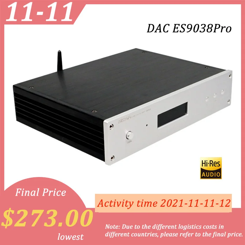 

ЦАП BRZHIFI ES9038PRO, декодер DAC Audio Balance, USB Bluetooth 5,0 CSR8675, поддержка LDAC APTX DSD512 PCM32Bit 384 кГц