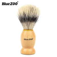 bluezoo wax handle bristle mens care tools animal fur shaving cream foam scraping brush