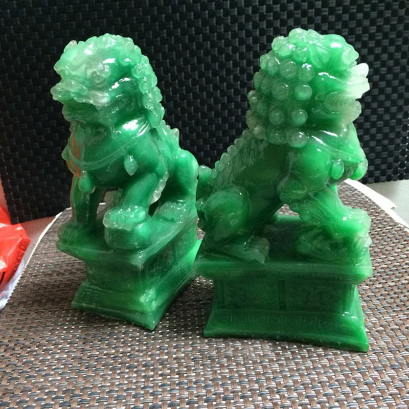 Фу собак охранник Лев Статуи из искусственного камня Feng Shui орнамент Культурный