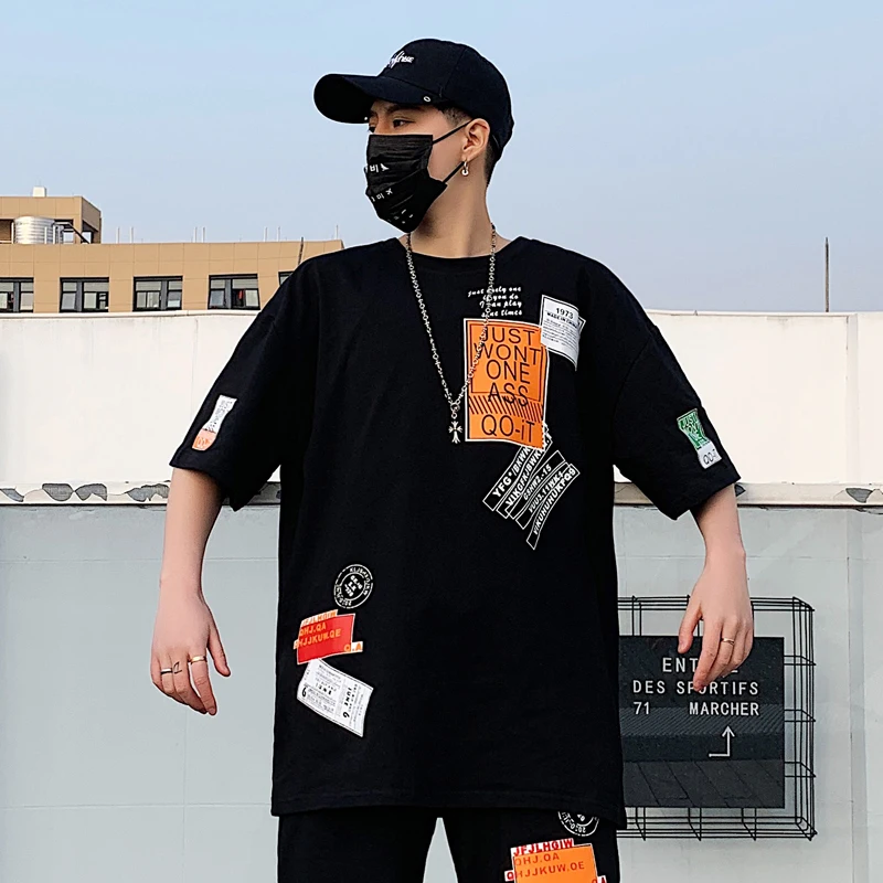 

2020 summer new Japanese short-sleeved T-shirt fashion trend men's T-shirt cotton short-sleeved O-neck top T-shirt men's