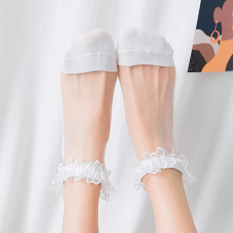 Новая мода лето кавайные носки для женщин и девочек японская кружевное платье с