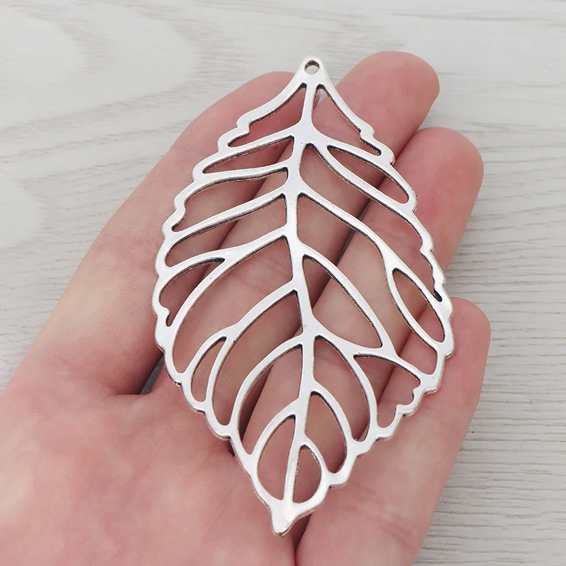 3 больших подвески в виде листьев полые для ожерелья фурнитура изготовления