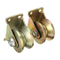 2 sliding gate roller steel v type wheel w bracket sliding door pulley fro home hardware parts