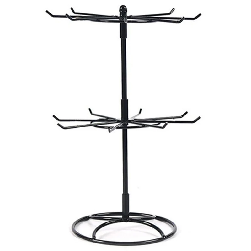 Double Metal Jewelry Frame Earrings Necklace Bracelet Display Stand Black | Дом и сад