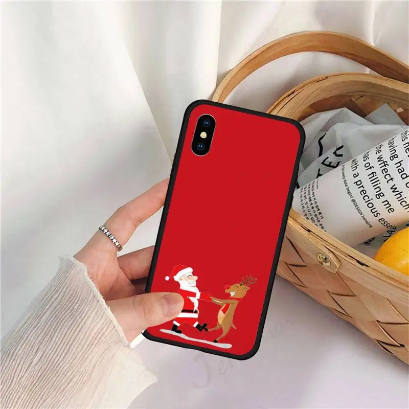 

Cartoon Merry Christmas Phone Case for iPhone 11 12 pro XS MAX 8 7 6 6S Plus X 5S SE 2020 XR