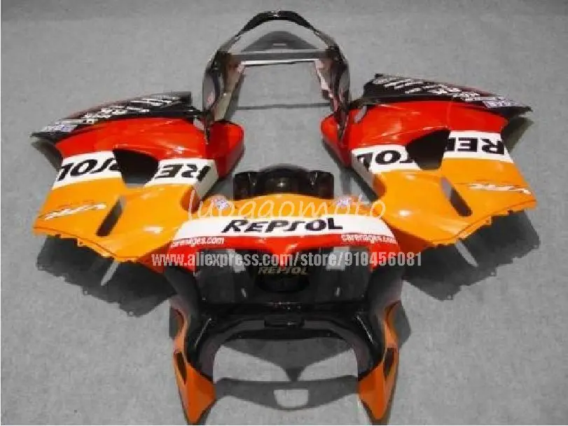 

Оранжевый красный репсол HONDA VFR800 1998-2001 1999 2000 VFR800 98 99 00 01 VFR800 98-01 комплект обтекателей для мотоцикла
