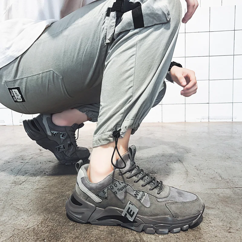 2020 мужские кроссовки 9908 Модные удобные дышащие туфли на плоской платформе с