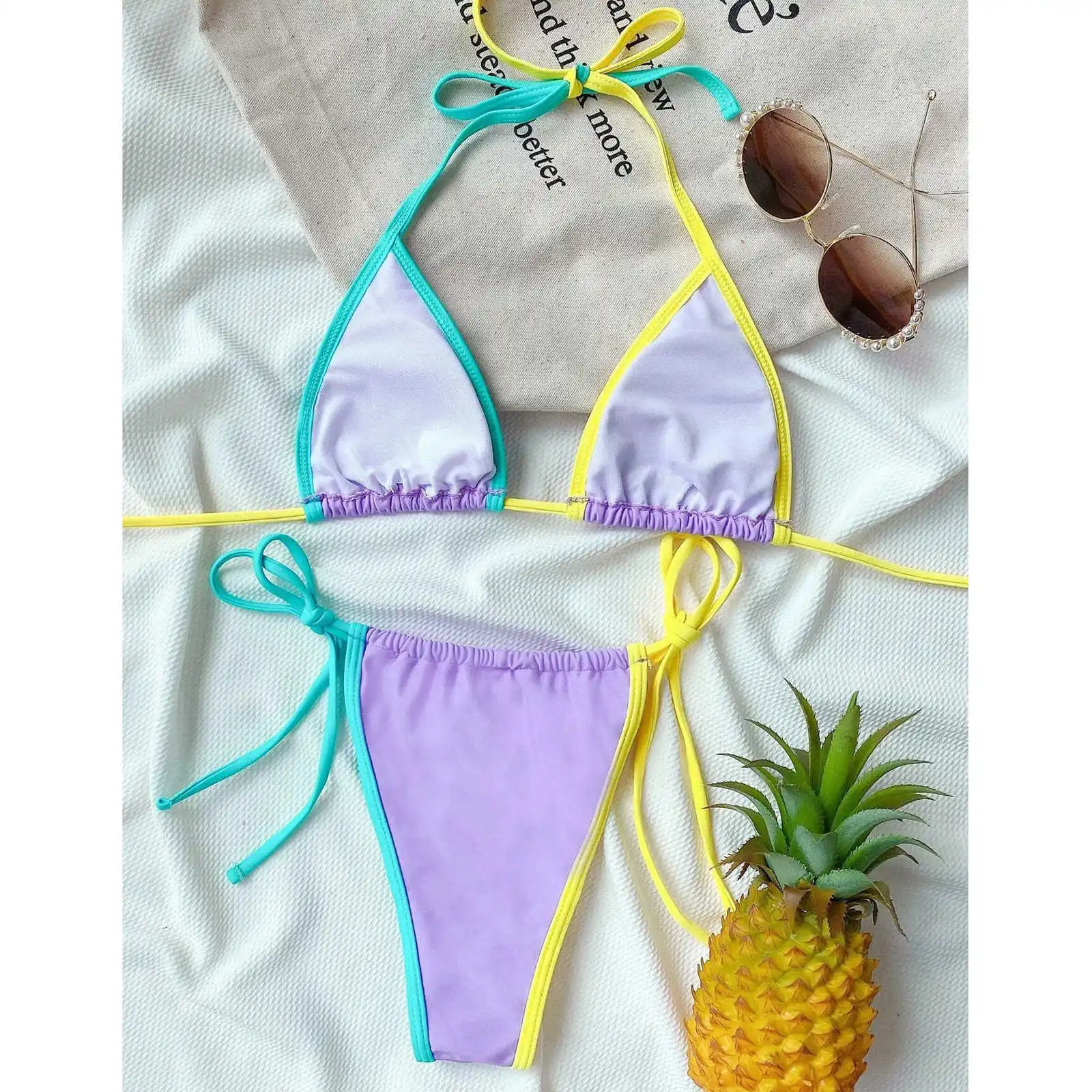 

2021 Ladies Bikini Swimsuit Swimsuit Beach Set 2-piece Hot-selling Bikini