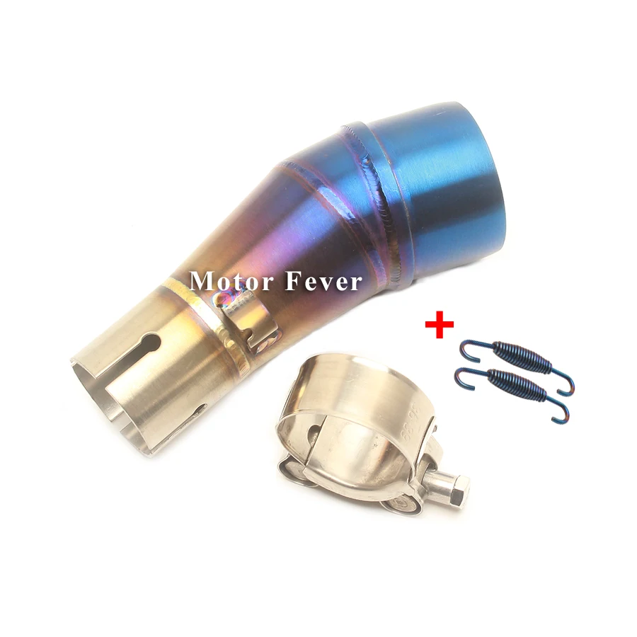 Z250 and Spring Модифицированная мотоциклетная выхлопная средняя труба, Соединительная труба, Escape Moto, глушитель, зажим для Kawasaki Z250 Z 250 300, выхлопные аксессуары - Цвет: Z250 and Spring