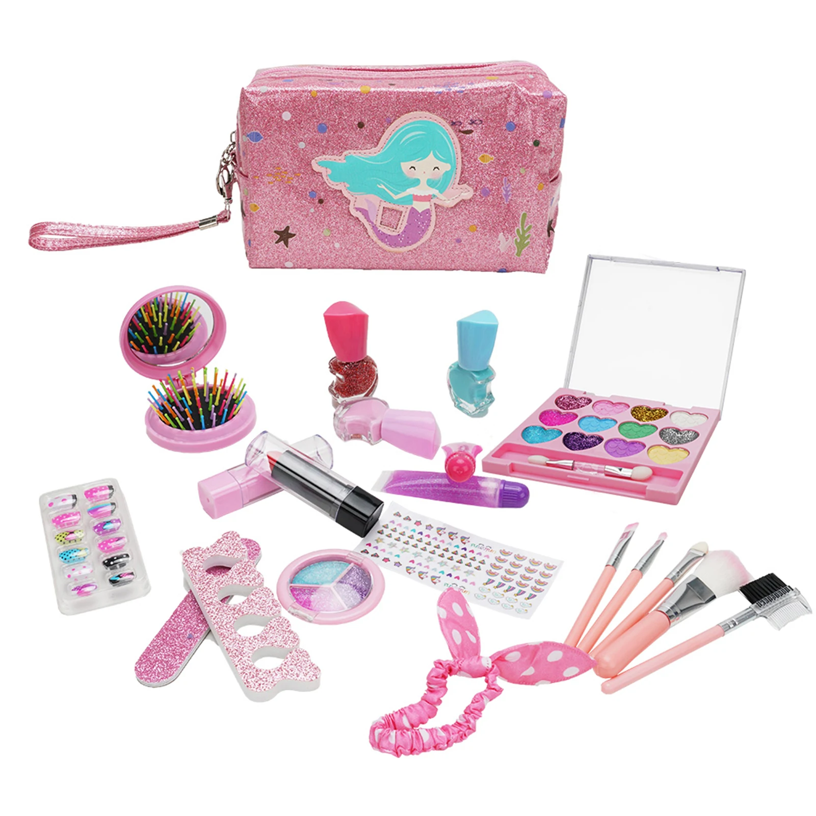 

Fashion Kids Cosmetics Make Up Set Safe Washable Children's Makeup Set Princess Beauty Pretend Play Toys For Girl Baby Kids
