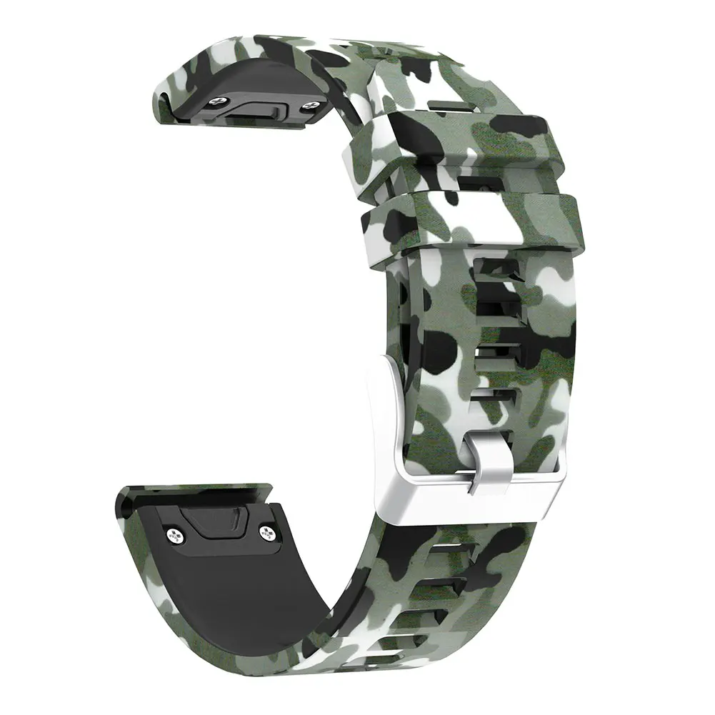 Напечатанный 22 мм быстрый релиз ремешок для Garmin Fenix5 ремень Цветной силиконовый браслет ремешок для Garmin Forerunner 945 Band