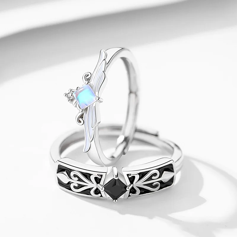 

Silvology Real 925 Sterling Silver Princess Knight Couple Rings Original Design Crown Birthday Ring 2022 Valentine's Day Jewelry