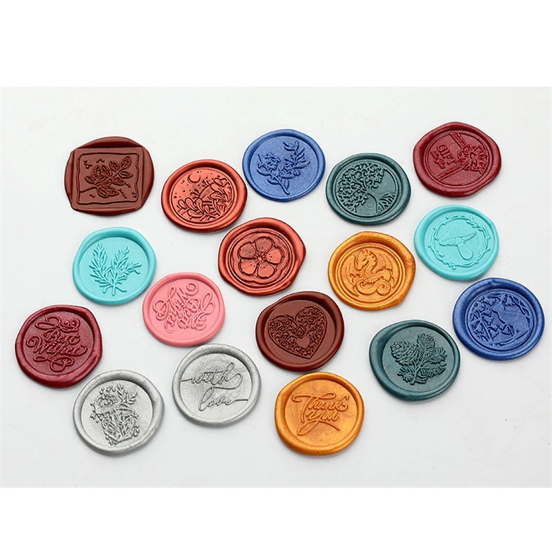 

2021 DIY Custom Stamps Wax Seal Box Kit Detachable Stamp Spoon Set Sealing Beads Envelope Wedding Packaging Gifts Postcard