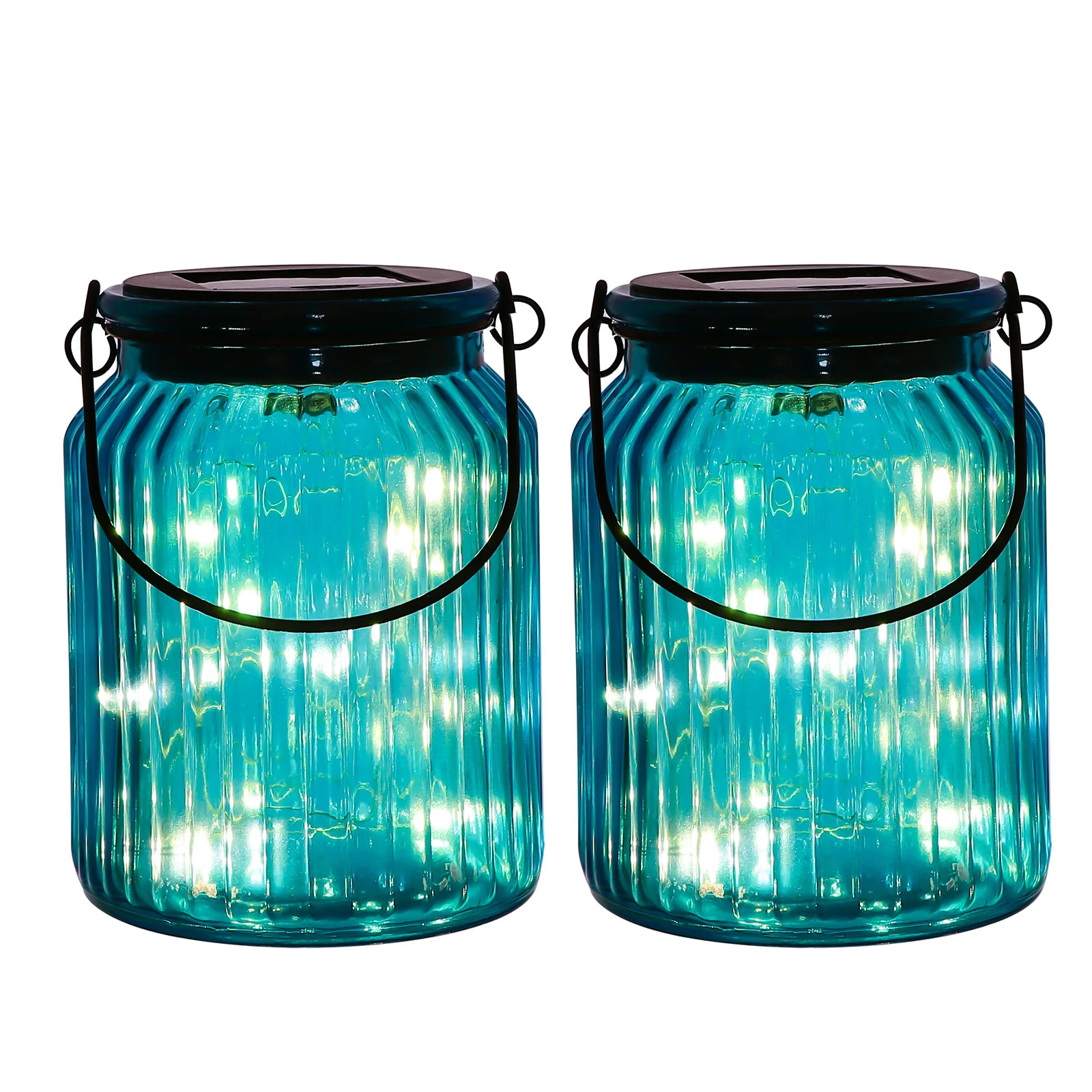 

2pcs Outdoor Solar Power Lamp Mason Jars Lights Atmosphere Outdoor Lights