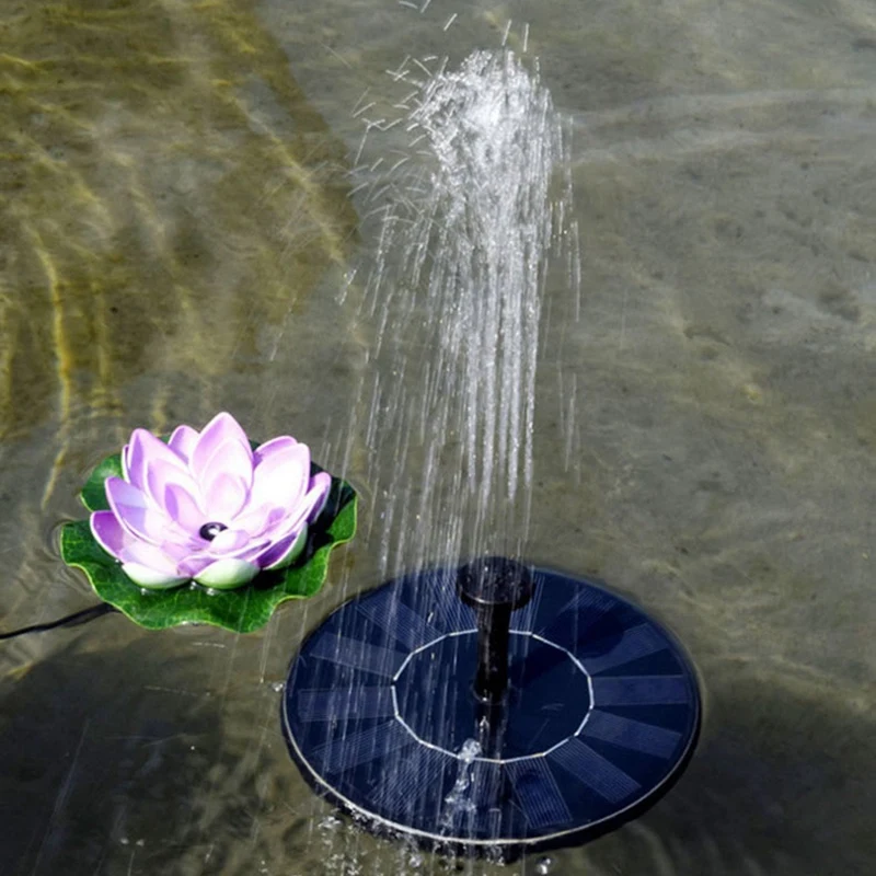 

2 Pcs Solar Floating Fountain 5-In-1 Nozzle Solar Bird Bath Fountain for Bath Pond, Pool, Fish Tank, Aquarium and Garden