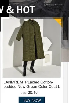 Женский длинный тренчкот LANMREM, свободная черная непродуваемая куртка большого размера в европейском стиле, модель WTH1201 высокого качества на осень и зиму