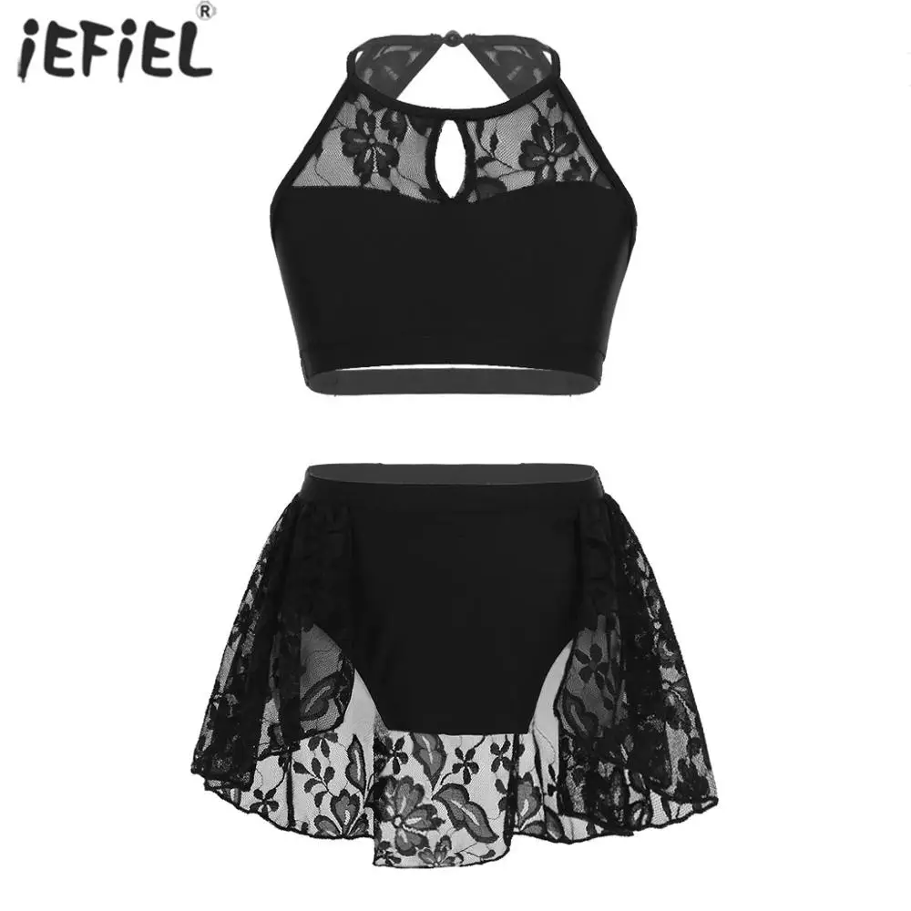 

Женский комплект из 2 предметов, летний танцевальный костюм для подростков