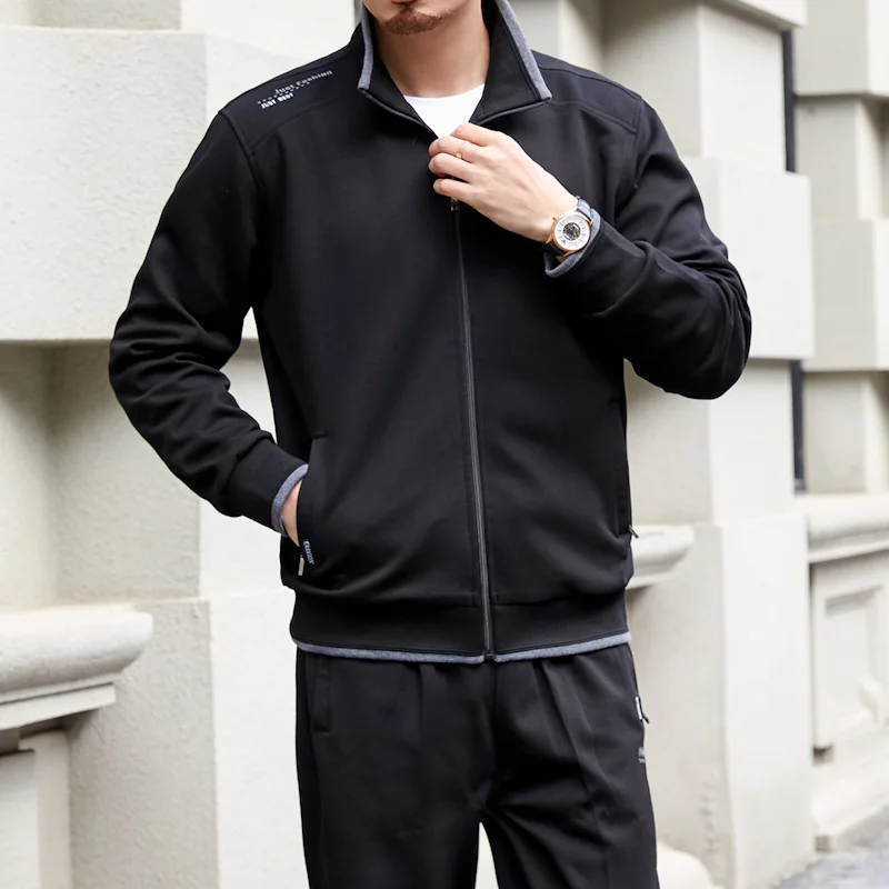 Мужской Хлопковый спортивный костюм новый комплект из 2 предметов размера плюс 8XL