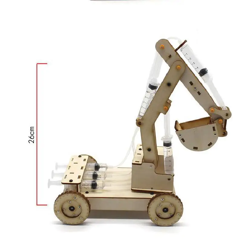 Деревянная гидравлическая модель экскаватора детские игрушки развитие интереса
