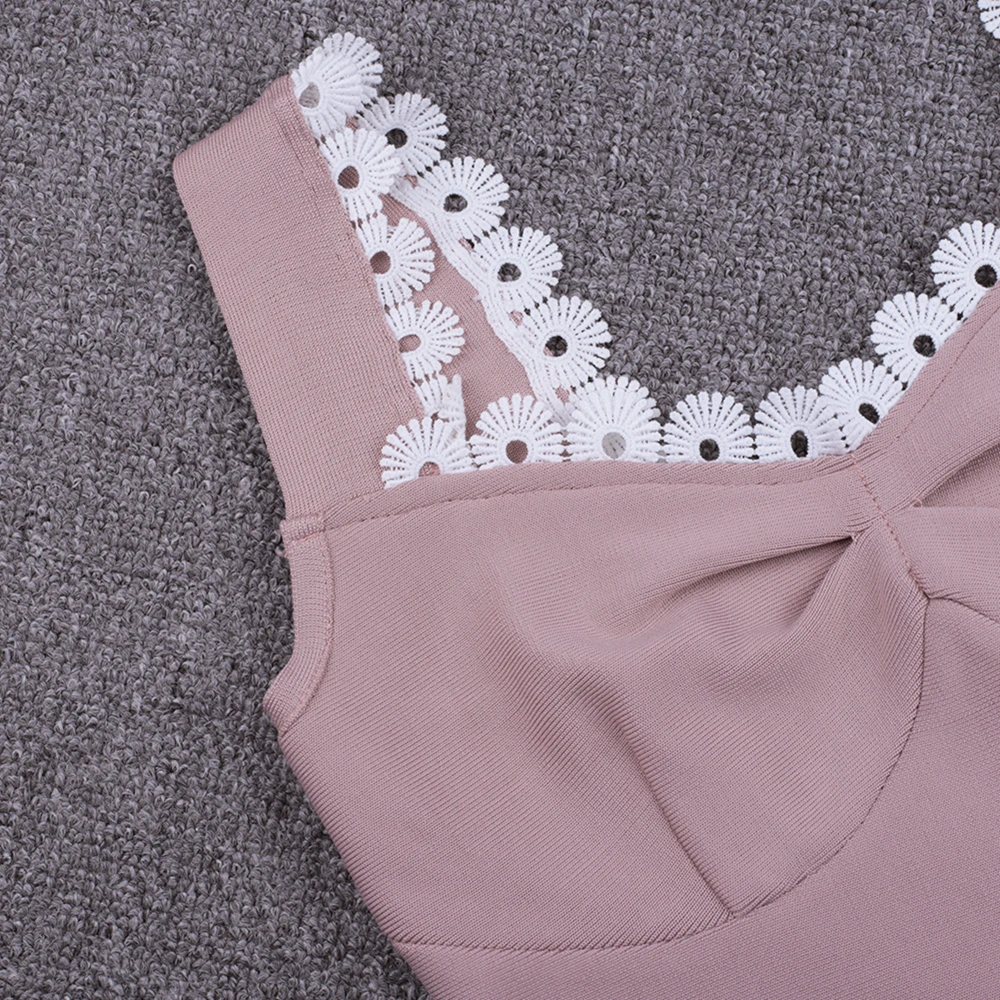 Ocstrade осеннее Бандажное платье миди Vestido, Новое поступление, элегантные бандажные платья телесного цвета, Сексуальные вечерние платья бодикон