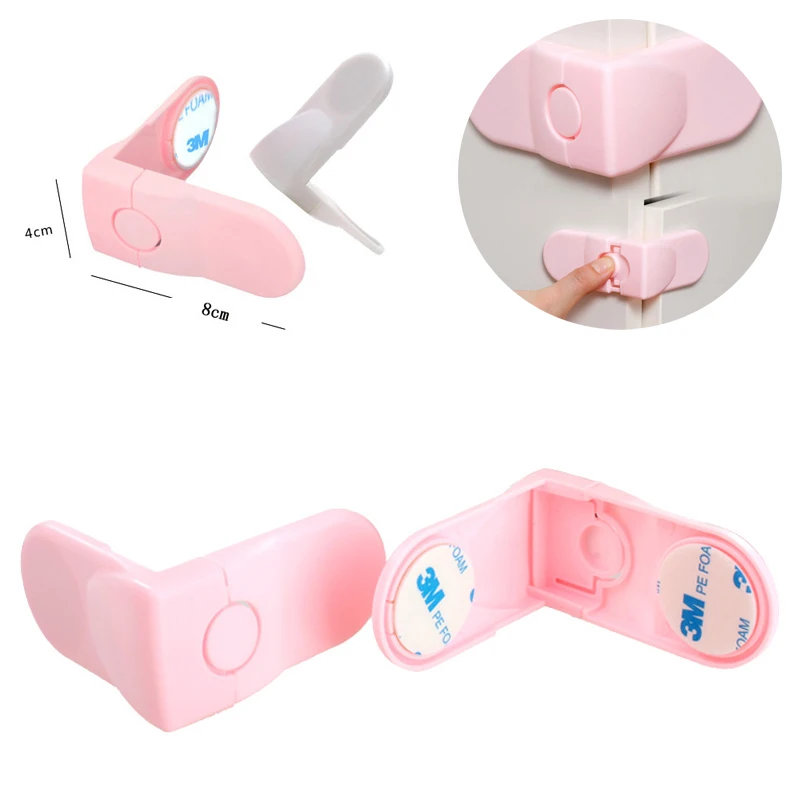 

5pcs/Lot Baby Safety Protector Lock Cabinet Straps Corner Edge Child Protection Refrigerator